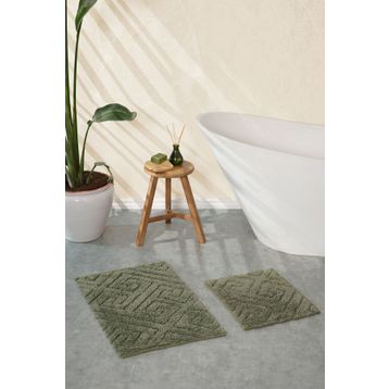 Karaca Home Elite Haki 50x80 cm 50x40 cm Paspas Set