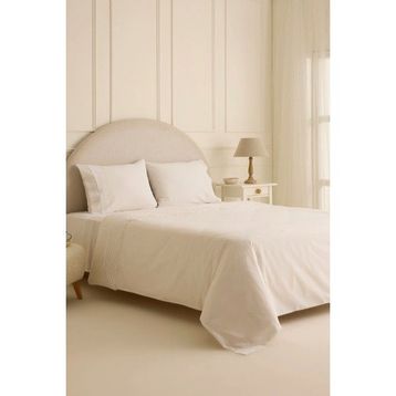 Karaca Home Elvion Dantelli Beyaz 240x260 cm Çift Kişilik Nevresim Takımı