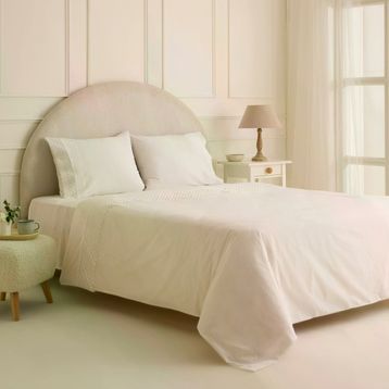 Karaca Home Elvion Dantelli Beyaz Çift Kişilik Nevresim Takımı