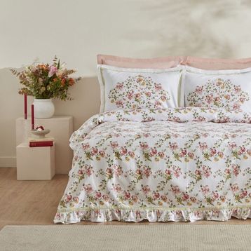 Karaca Home Emilie %100 Pamuk Pembe Çift Kişilik Pike Takımı