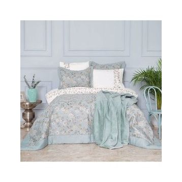 Karaca Home Flora 8 Parça Mavi Çift Kişilik Çeyiz Seti