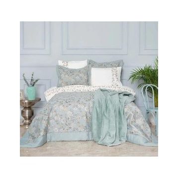 Karaca Home Flora 8 Parça Mavi Çift Kişilik Çeyiz Seti
