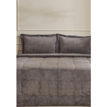 Karaca Home Flufy Çift Kişilik Soft Dream Antrasit Comfort Uyku Seti