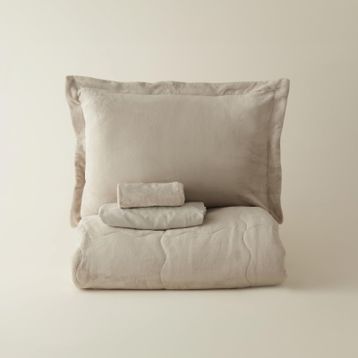 Karaca Home Flufy Çift Kişilik Soft Dream Bej Comfort Uyku Seti