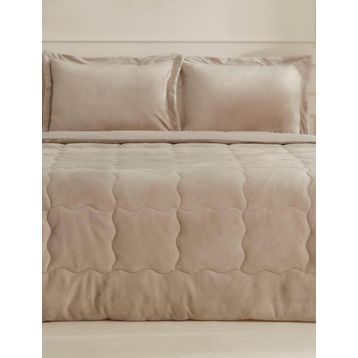 Karaca Home Flufy Çift Kişilik Soft Dream Bej Comfort Uyku Seti