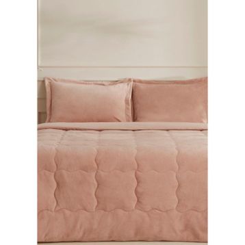 Karaca Home Flufy Pudra Çift Kişilik Soft Dream Comfort Uyku Seti