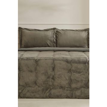 Karaca Home Flufy Tek Kişilik Soft Dream Haki Comfort Uyku Seti