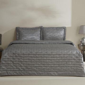 Karaca Home Glamour Gri Çift Kişilik Yatak Örtüsü