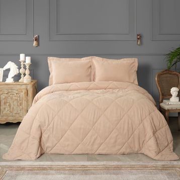 Karaca Home Glaze Private 250x230 cm Bej Çift Kişilik Comfort Yatak Örtülü Yorgan Set