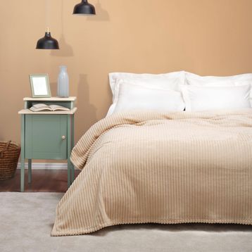 Karaca Home Joena Bej Tek Kişilik Battaniye