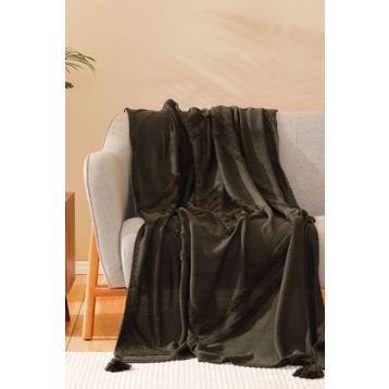 Karaca Home Karlo Haki Triko 130x170 cm Tv Battaniyesi