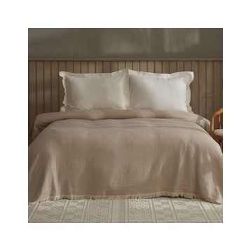 Karaca Home Kimber Müslin 200x230 cm Bej Çift Kişilik Pike