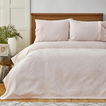 Karaca Home Laurel Dantelli Private Pamuk Pudra Pike Set