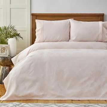 Karaca Home Laurel Dantelli Private Pamuk Pudra Pike Set