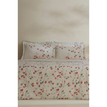 Karaca Home Lilian %100 Pamuk 120 Tel Çift Kişilik Saten Nevresim Takımı