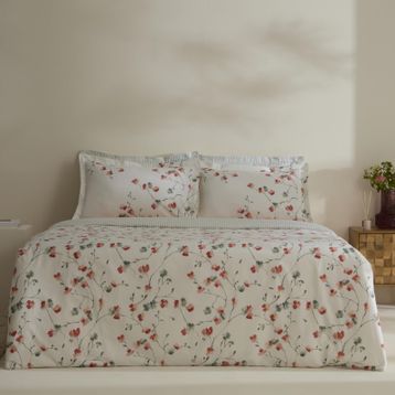 Karaca Home Lilian %100 Pamuk 120 Tel Çift Kişilik Saten Nevresim Takımı