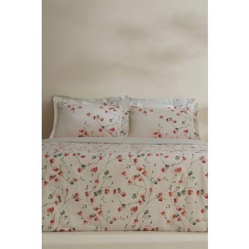 Karaca Home Lilian %100 Pamuk 120 Tel Çift Kişilik Saten Nevresim Takımı
