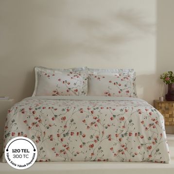Karaca Home Lilian %100 Pamuk 120 Tel Çift Kişilik Saten Nevresim Takımı