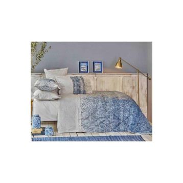 Karaca Home Marea Mavi Çift Kişilik Pamuk Uyku Seti