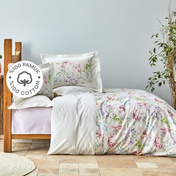 Karaca Home Melosa Pamuk Pembe Çift Kişilik Nevresim Takımı