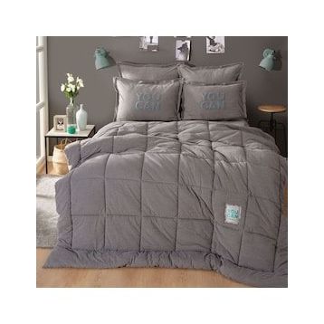Karaca Home Motto Cotton Comfort Çift Kişilik Gri Uyku Seti