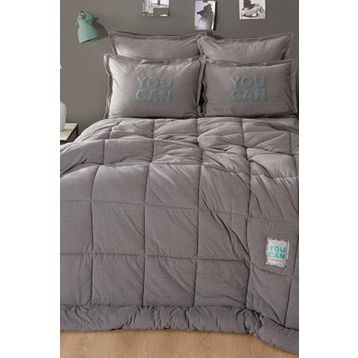 Karaca Home Motto Cotton Comfort Çift Kişilik Gri Uyku Seti