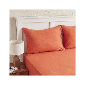 Karaca Home Motto Penye Tek Kişilik Fitted 100x200+30 cm Turuncu Çarşaf