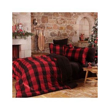 Karaca Home Mountain Kırmızı Siyah Çift Kişilik Cozy Comfort Uyku Seti