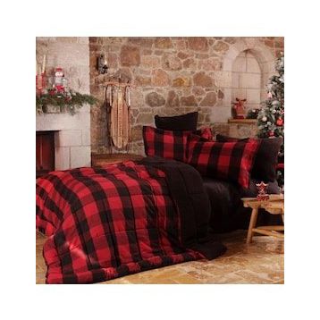 Karaca Home Mountain Kırmızı Siyah Çift Kişilik Cozy Comfort Uyku Seti