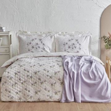 Karaca Home Nevra Summer Set Çift Kişilik Lila Pikeli Takım