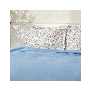 Karaca Home Noya Mavi %100 Pamuk Çift Kişilik Pike Takımı