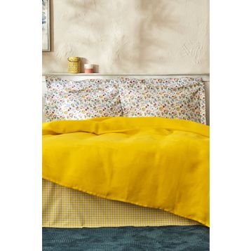 Karaca Home Noya Sarı %100 Pamuk Çift Kişilik Pike Takımı