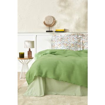 Karaca Home Noya Yeşil %100 Pamuk Tek Kişilik Pike Takımı