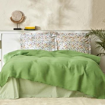 Karaca Home Noya Yeşil %100 Pamuk Tek Kişilik Pike Takımı