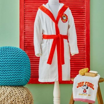 Karaca Home Peanuts Joe Nakışlı Çocuk Bornoz Seti