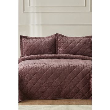 Karaca Home Plain Gül Kurusu Çift Kişilik Kapitone Yatak Örtüsü