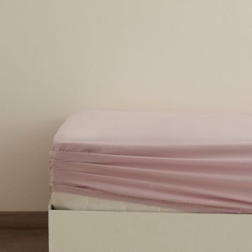 Karaca Home Pudra Basic %100 Pamuk Çift Kişilik Lastikli Çarşaf