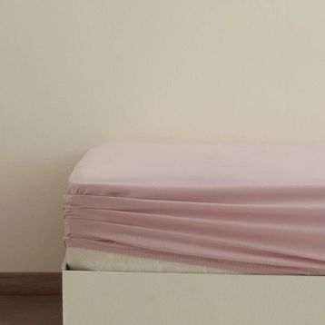 Karaca Home Pudra Basic %100 Pamuk Çift Kişilik Lastikli Çarşaf