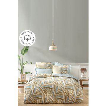 Karaca Home Raul Fitted Bej Çift Kişilik %100 Pamuk Nevresim Takımı