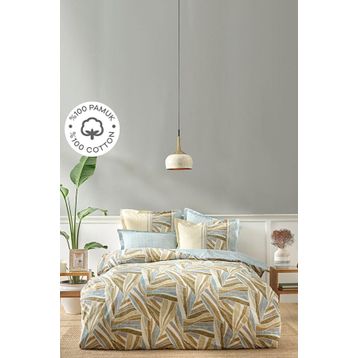 Karaca Home Raul Fitted Bej Çift Kişilik %100 Pamuk Nevresim Takımı