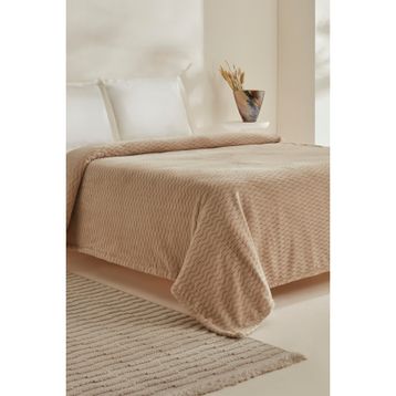 Karaca Home Raunda Ekru Çift Kişilik Wellsoft Battaniye