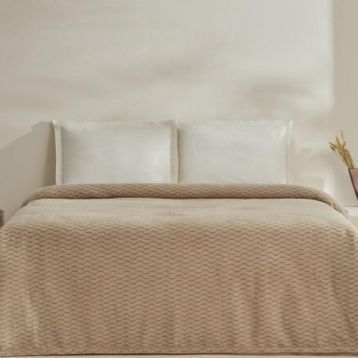 Karaca Home Raunda Ekru Çift Kişilik Wellsoft Battaniye