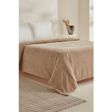 Karaca Home Raunda Ekru Çift Kişilik Wellsoft Battaniye