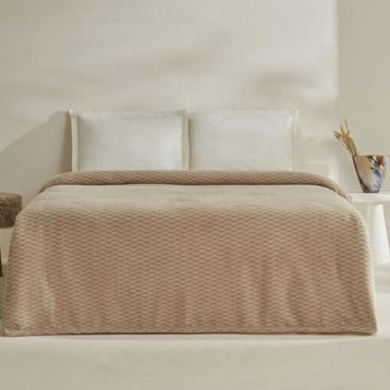Karaca Home Raunda Ekru Tek Kişilik Wellsoft Battaniye