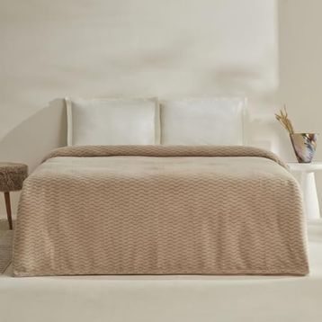 Karaca Home Raunda Ekru Tek Kişilik Wellsoft Battaniye