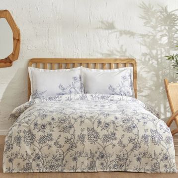 Karaca Home Reese Pamuk Tek Kişilik Mavi Pike Takımı