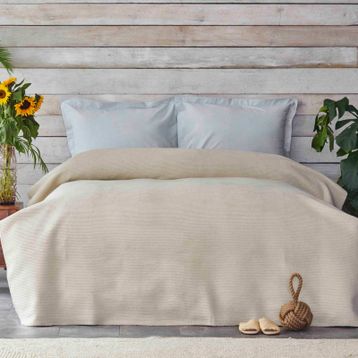 Karaca Home Remas Softline Bej Çift Kişilik Battaniye