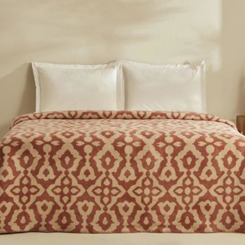Karaca Home Rina Terracota Tek Kişilik Pamuklu Battaniye