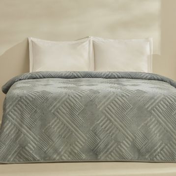 Karaca Home Rita Emboss Mavi Tek Kişilik Battaniye