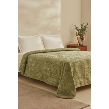 Karaca Home Rita Yeşil Çift Kişilik Emboss Battaniye